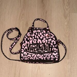 Von Dutch Pink and Black Mini Bag